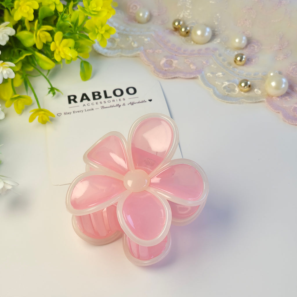 Blush Milk Jelly Rose Claw Clip