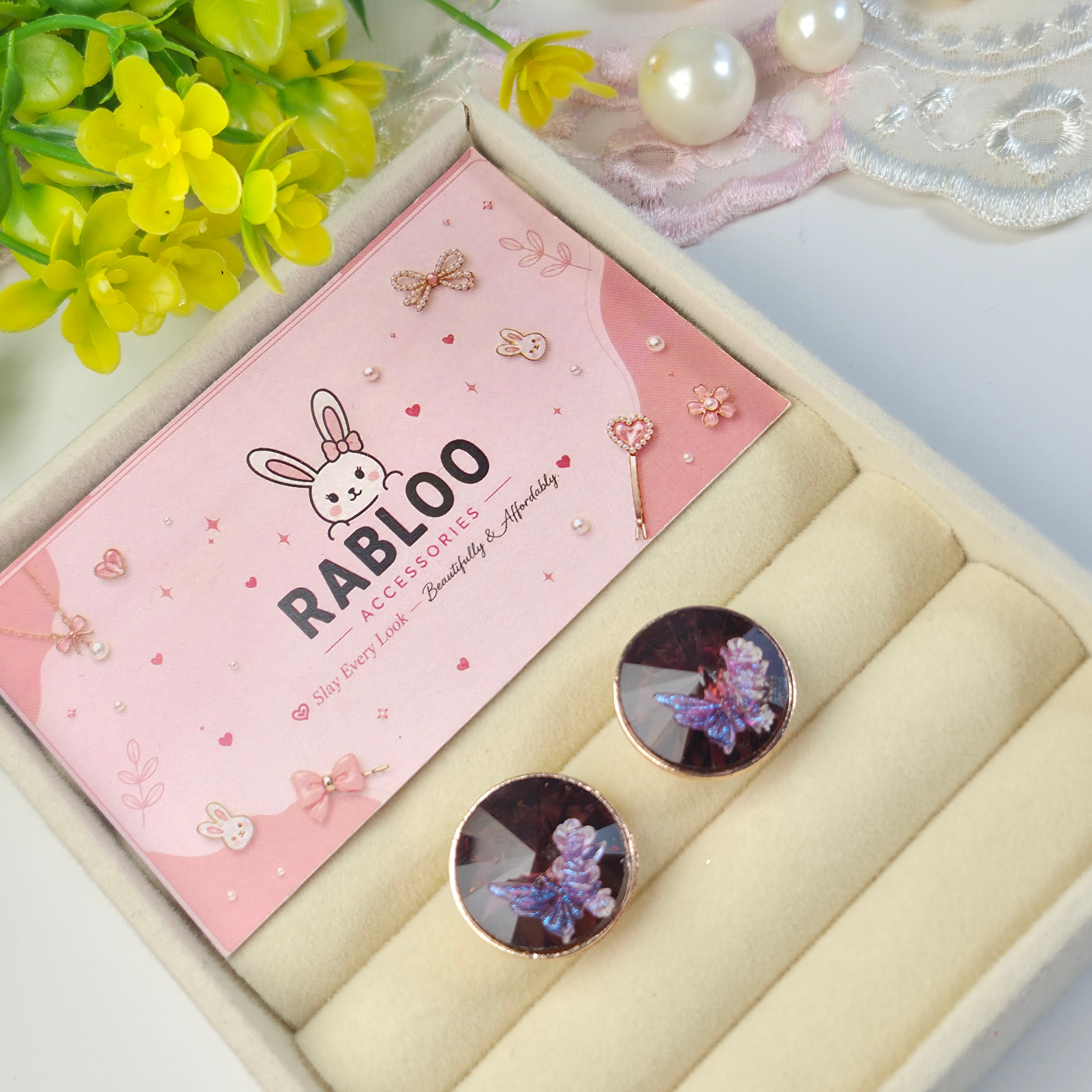 Amethyst Tinker Bell Studs