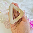 Cream Vanilla Triangle Claw Clip