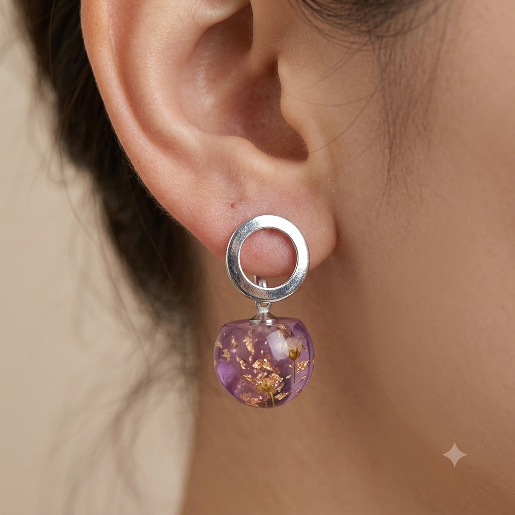 Lilac Aura Studs