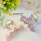 Blush Pink Aesthetic Heart Claw Clip