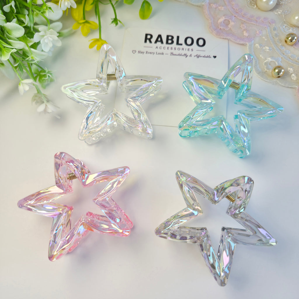 Ocean Mist Sparkle Star Clip