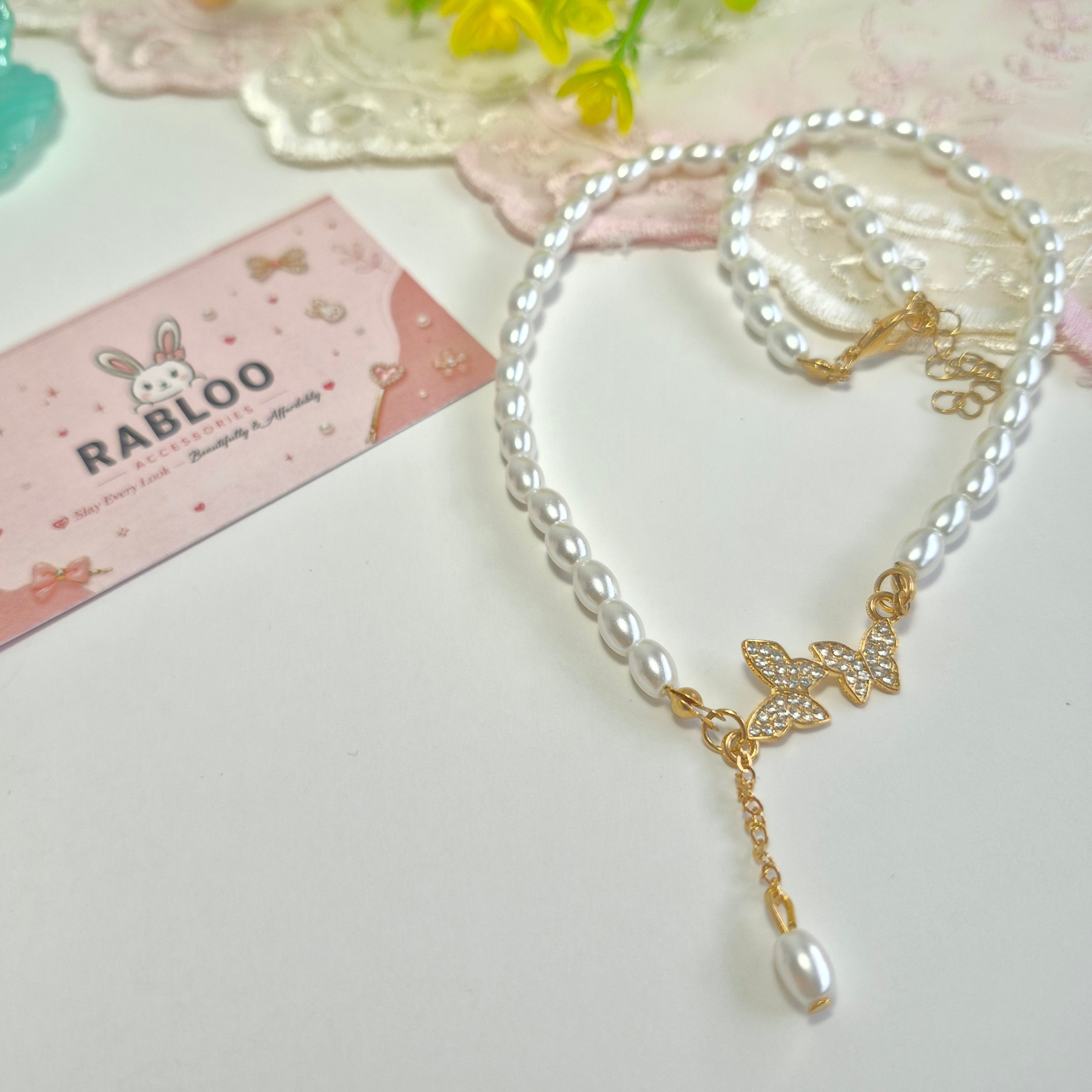 Pearl Butterfly Necklace