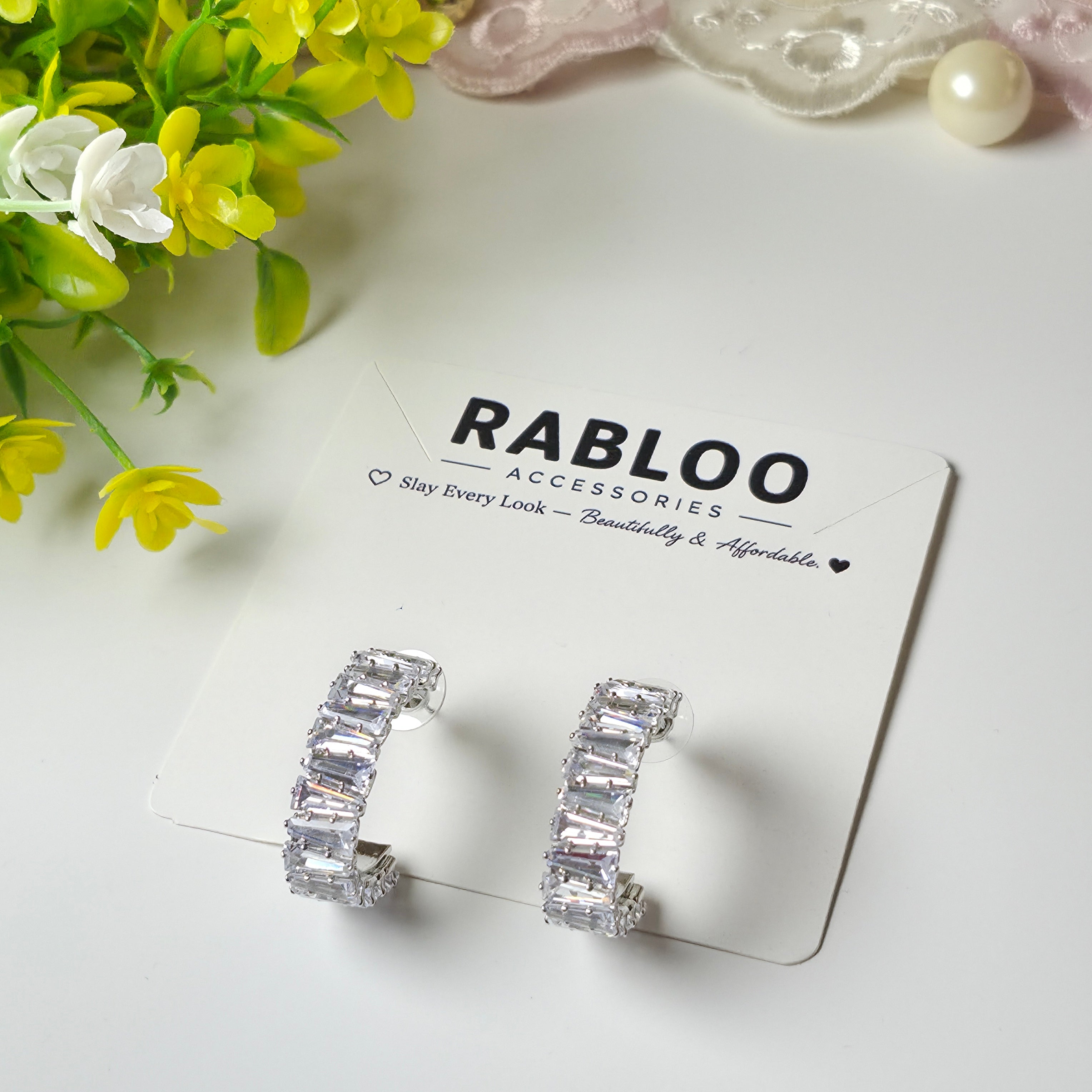 Silver Endless Sparkle Hoops