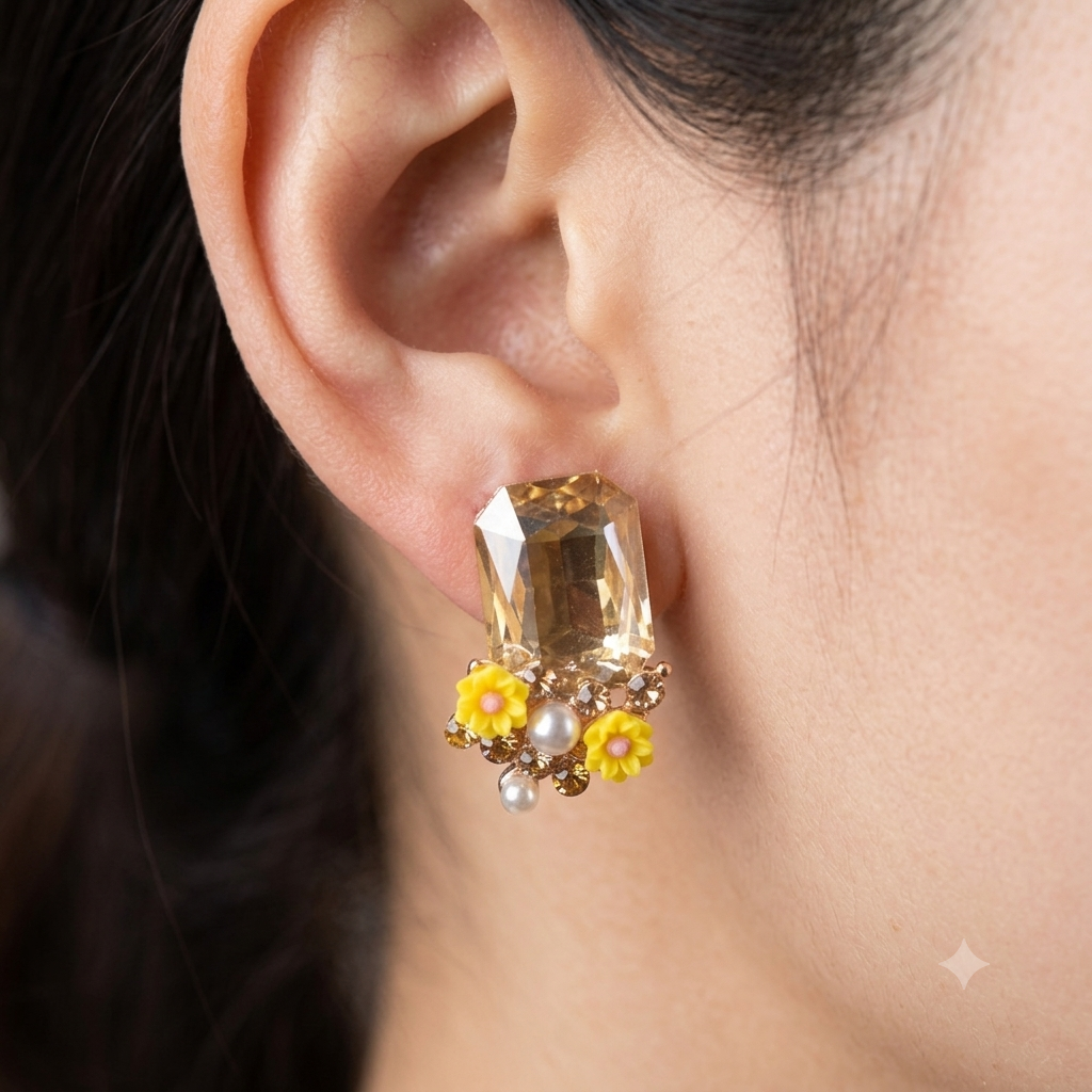 Golden Sunflower Señorita Studs