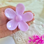 Orchid Blush Marbled Flower Claw Clip