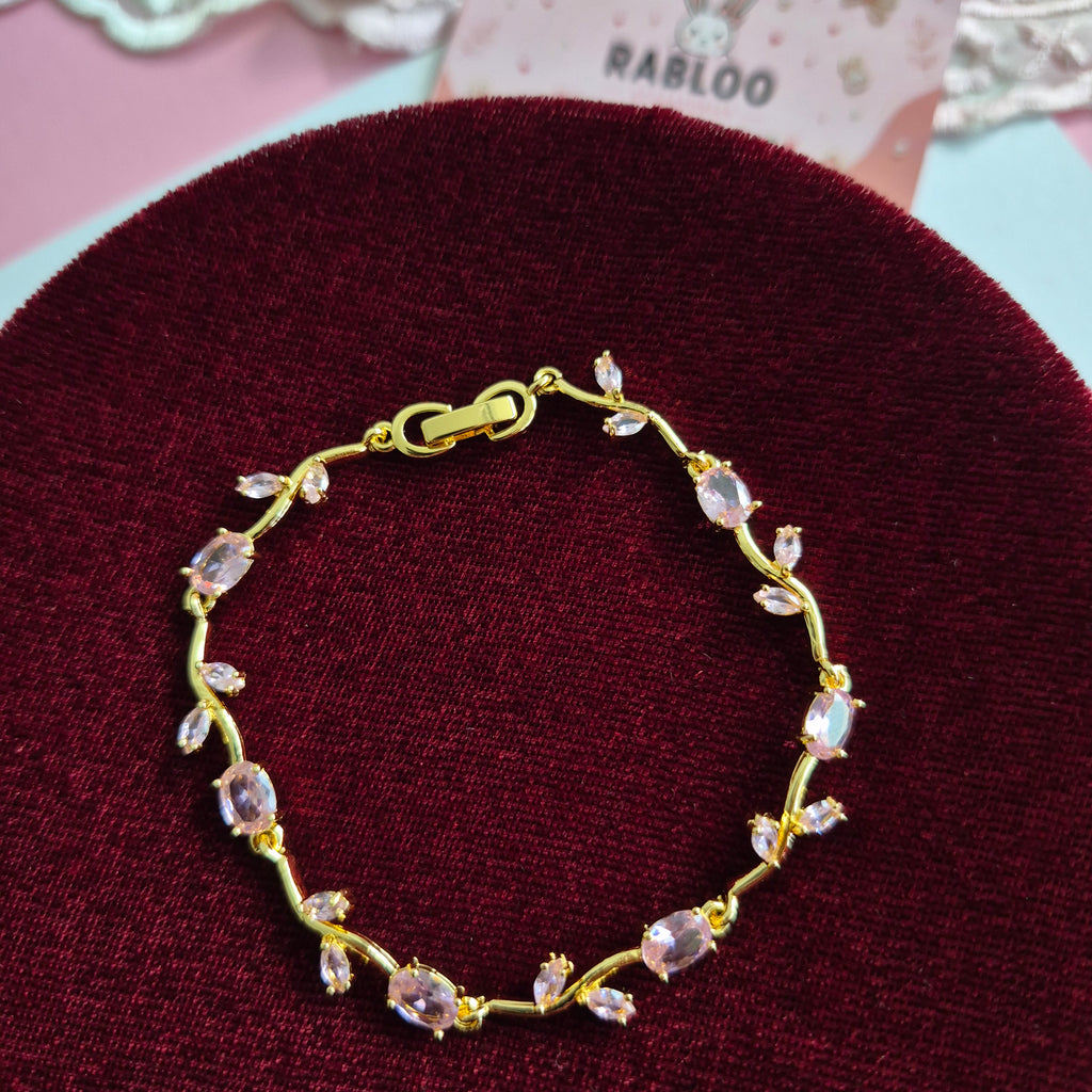 Pink Tulip Vine Bracelet