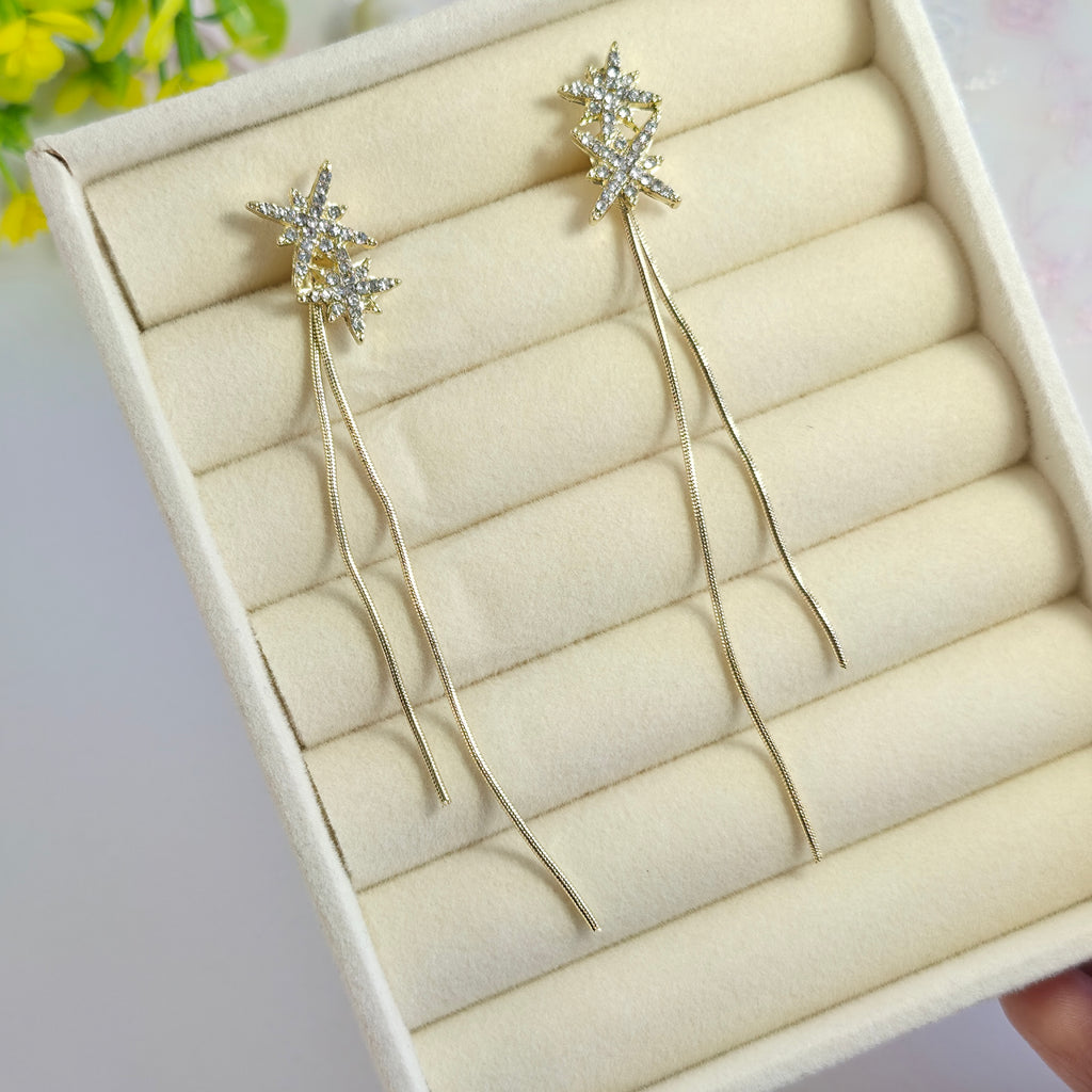 Starburst Convertible Chain Earrings
