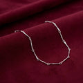 Silver Bar Link Chain Necklace
