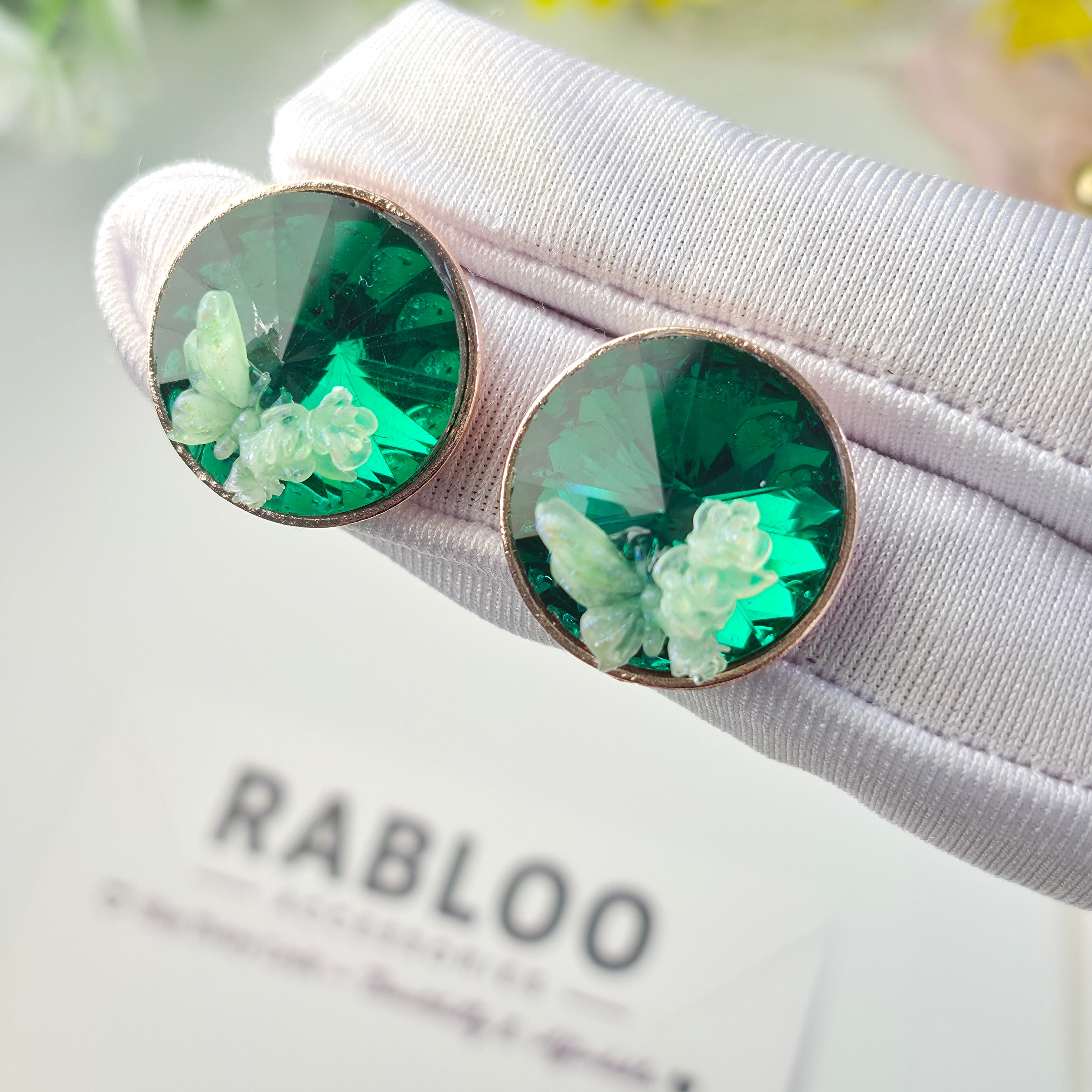 Emerald Meadow Tinker Bell Studs
