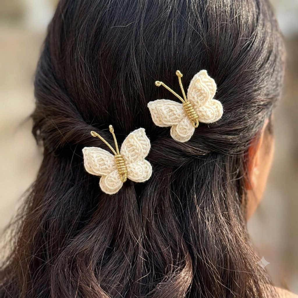 Vanilla Flutter Butterfly Clips