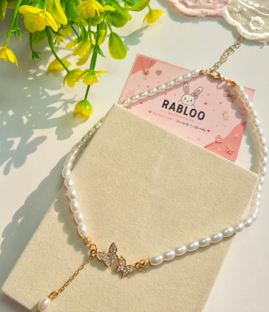 Pearl Butterfly Necklace