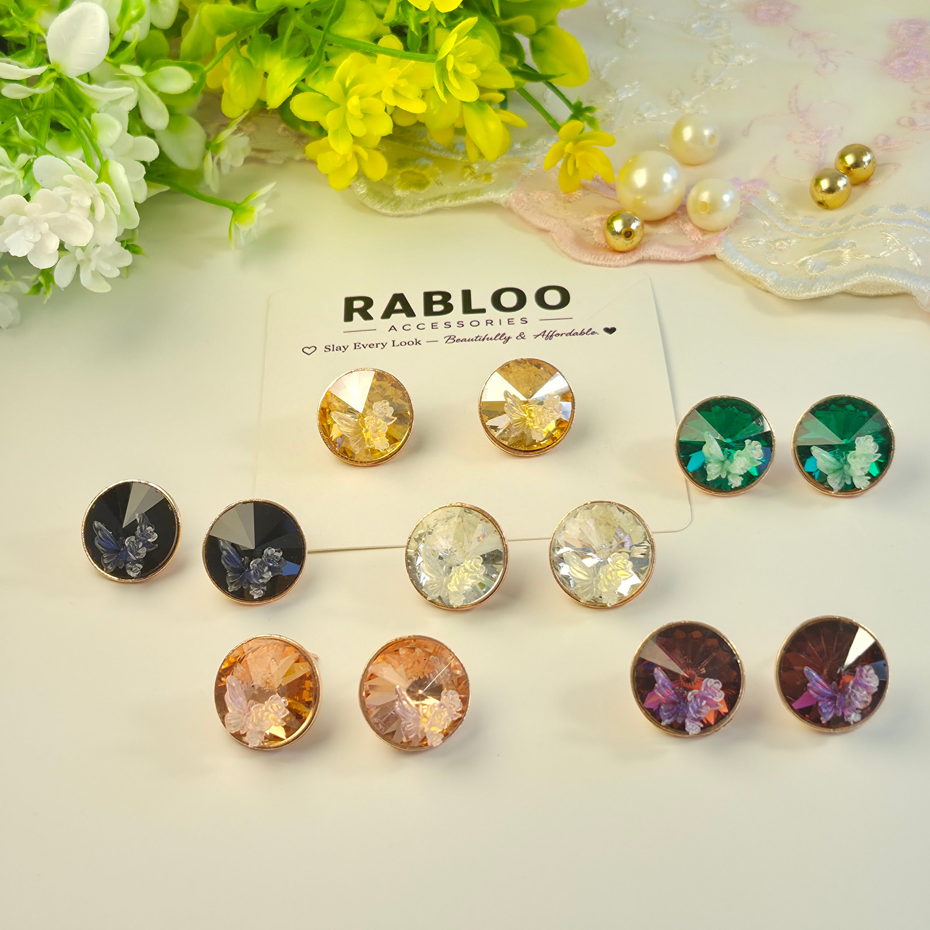 Emerald Meadow Tinker Bell Studs