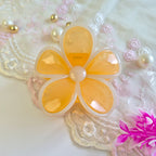 Apricot Glow Jelly Bloom Claw Clip