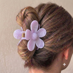 Orchid Blush Marbled Flower Claw Clip