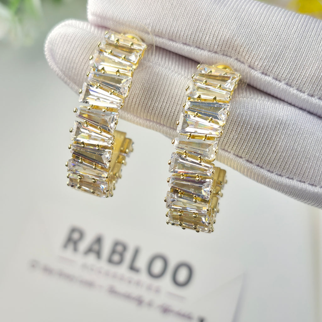 Golden Endless Sparkle Hoops