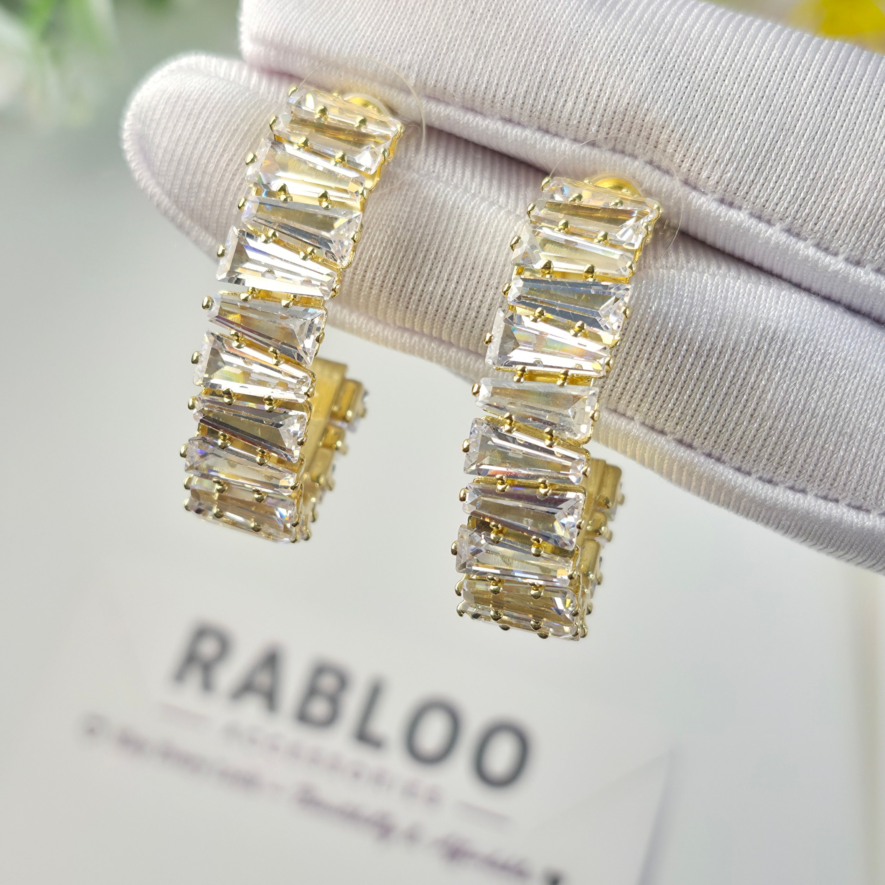 Golden Endless Sparkle Hoops