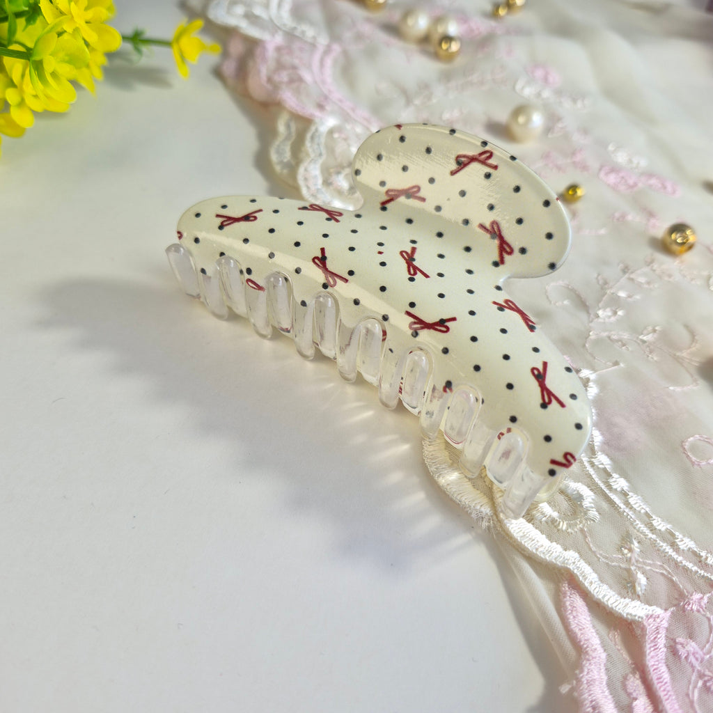 Retro Bow Claw Clip