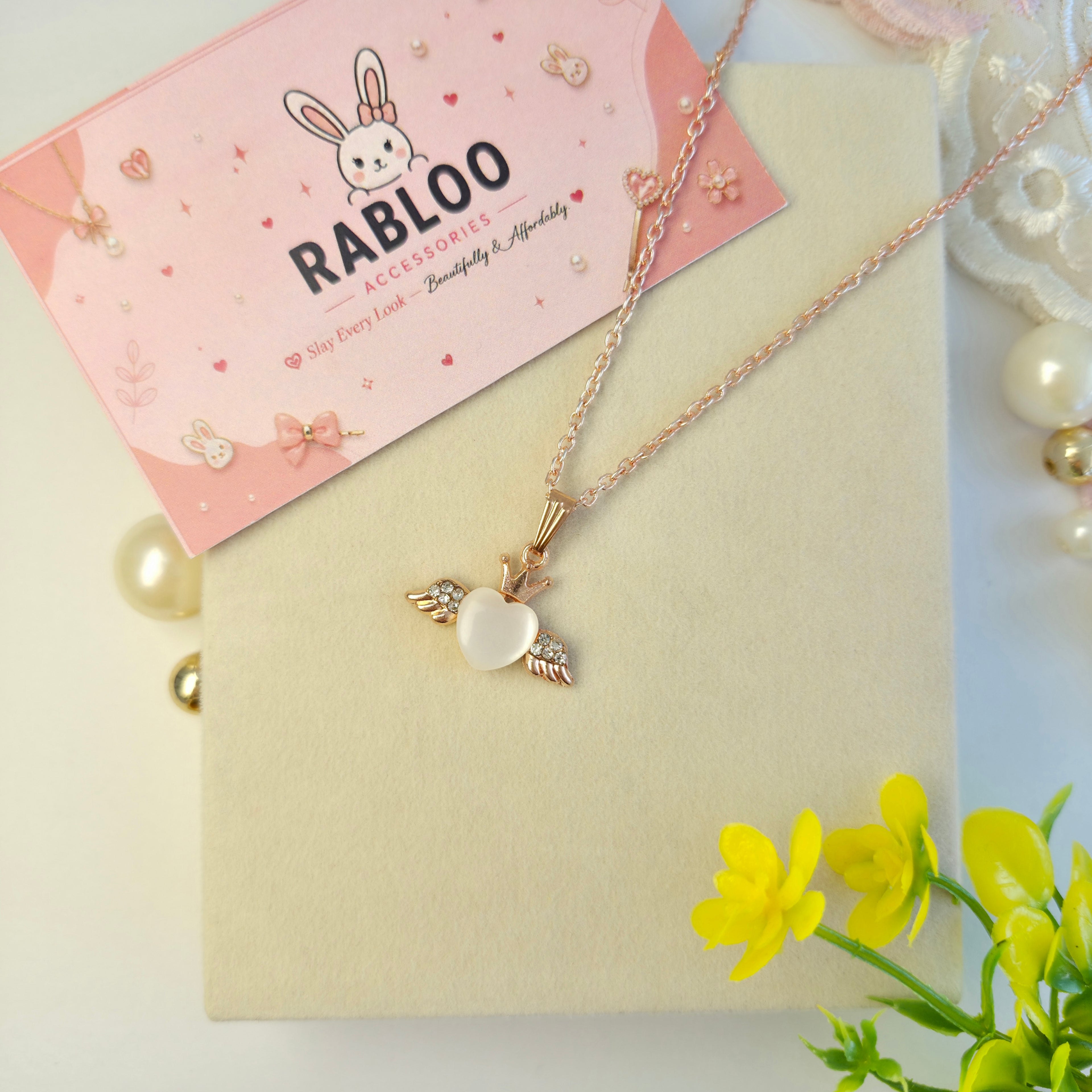 Little Princess Angel Heart Necklace