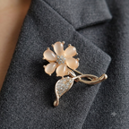 Golden Floral Opal Brooch/Hijab pin