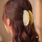 Golden Sand Mermaid shell claw clips