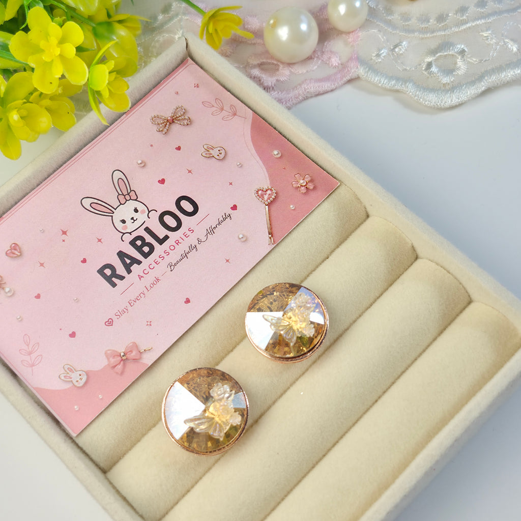 Golden Sunshine Tinker Bell Studs